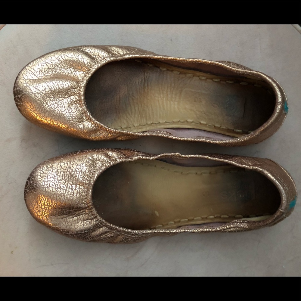 Tieks Rose Gold Glam Size 10